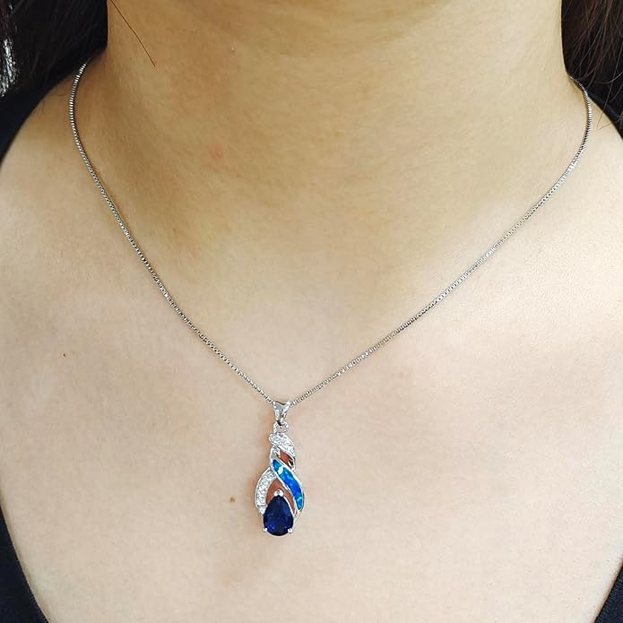 Hermosa Jewelry Sets Australian Created Opal Necklace Earrings Mother's Day Gifts Jewelry for Mom