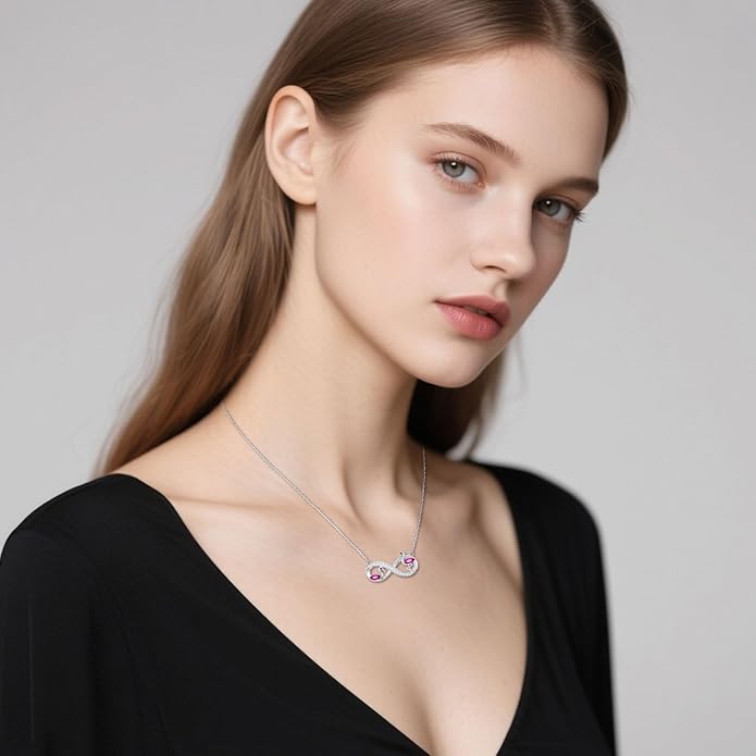 JUSTKIDSTOY Flamingo Necklace 925 Sterling Silver Animal Pendant with Cubic Zirconia Flamingo Bird Necklace Gifts for Women Wife Girlfriend