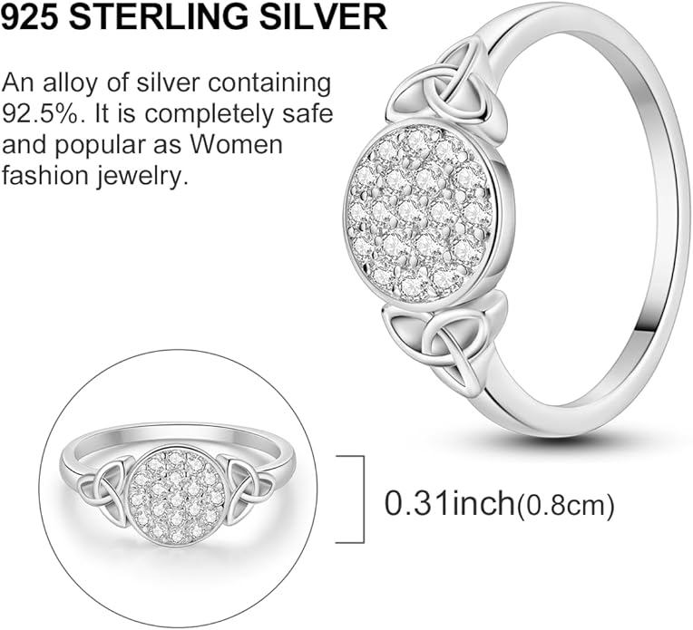 NARMO 925 Sterling Silver Rings for Women Evil Eyes Rings Entwined Line Cubic Zirconia Rings Simple Stackable Finger Rings Engagement Ring Personality Rings Size 6-9