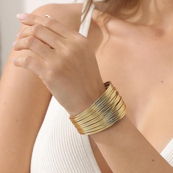 Fesciory Leather Wrap Bracelets for Women, Boho Leopard Multi-Layer Crystal Beads Cuff Bracelet Jewelry