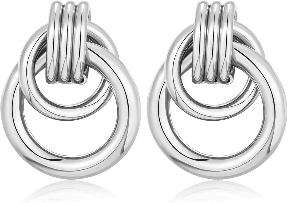 LILIE&WHITE Gold Chain Dangle Earrings - Women's Hypoallergenic Fashion Gift Earrings