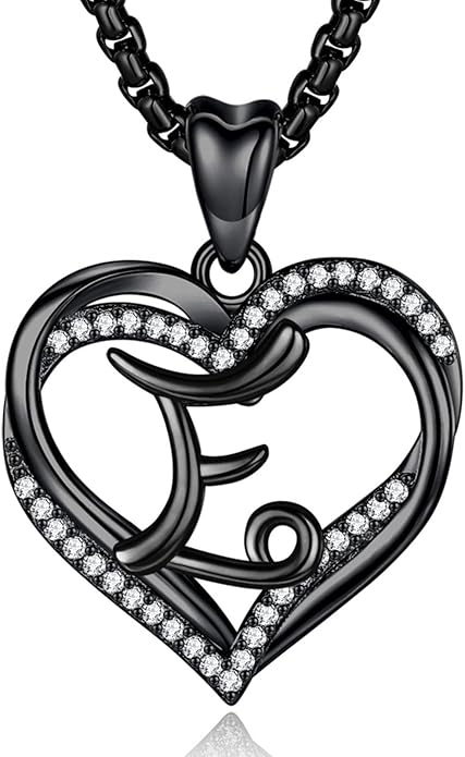 INFUSEU Unique Initial Necklaces for Women Girls Small Heart Letter Jewelry, Meaningful Personalized Gifts