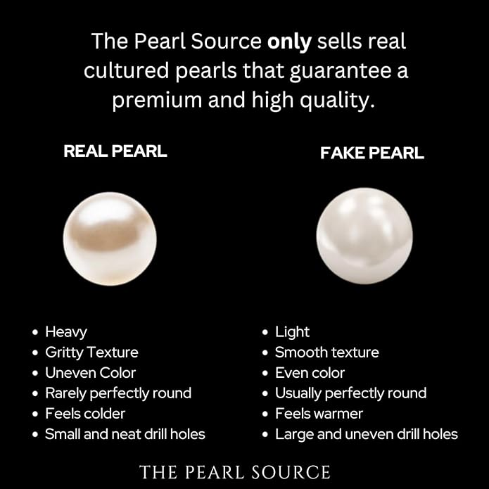 The Pearl Source Freshwater Pearl Pendant Sydney Necklace for Women - Cultured Pearl Necklace | Single Pearl Necklace for Women with 925 Sterling Silver Chain