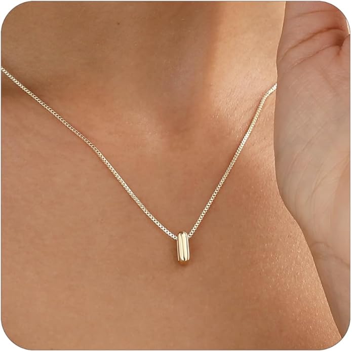 Bubble Gold Letter Necklace for Women, 14k Gold Plated Balloon Initial Necklace, Dainty Gold Necklace for Women, Personalized Bubble Pendant Name Necklace, Fashion Accessories Trendy Jewelry