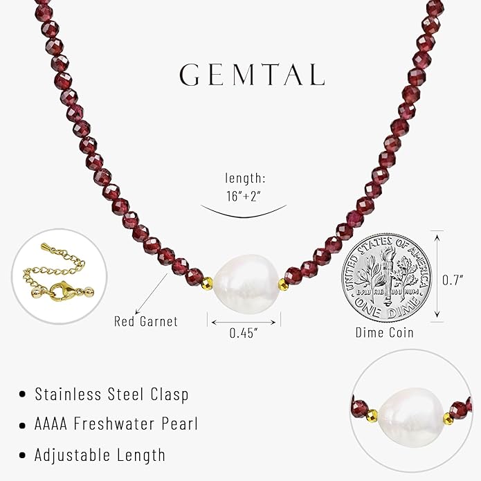 Beaded Necklace Pearl Necklaces for Women Single Pearl Necklace 11-12mm Freshwater Pearl Necklace Trendy Jewelry Gift Birthstone Bead Necklaces Pearl Choker Adjustable Chain