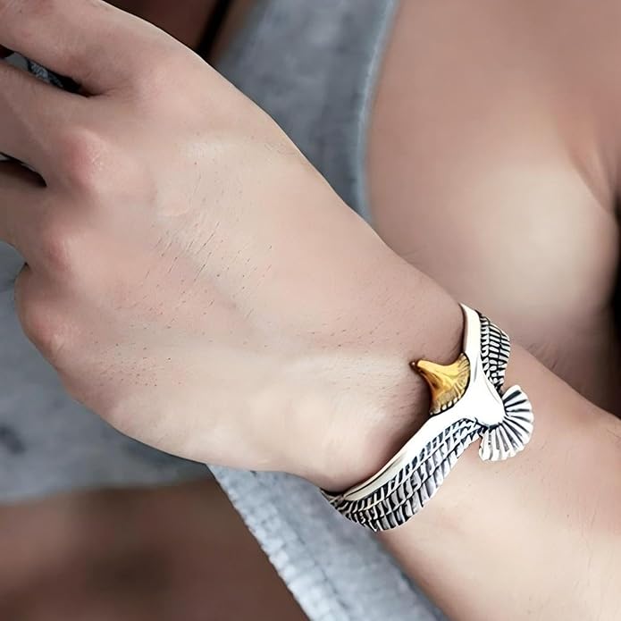 Kim Carrey S925 Sterling Silver Bracelet, Open Bangle Cuff Design, Men's Stacked Bracelets Gift Jewelry for My Man