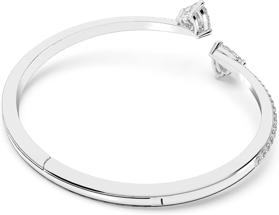Swarovski Soul Heart Bangle Bracelet Collection, Rhodium Finish, Clear Crystals