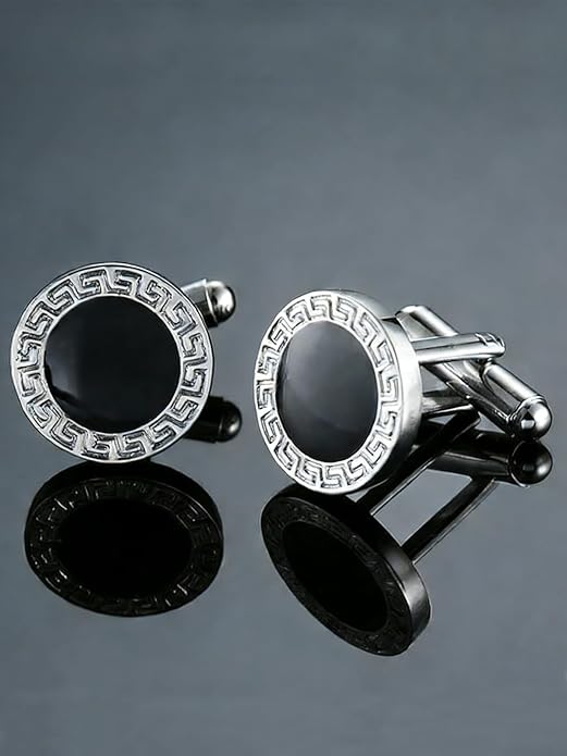 Silver Cuff Links Mens, Cufflinks for Men Square Mens Cufflink for Frrench Cuff Shirt Silver Cuff Link Shirt for Wedding Business Formal Wear
