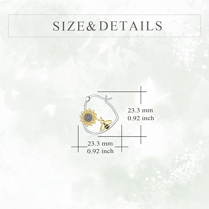 YFN Animal Earrings Sterling Silver Animal Heart Hoop Dangle Earrings Cute Jewelry Gifts for Women