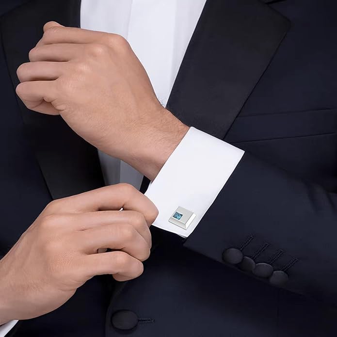 Dannyshi Cufflinks for Men Classic Wedding Business Shirt Cuff Links Set Gifts with Box