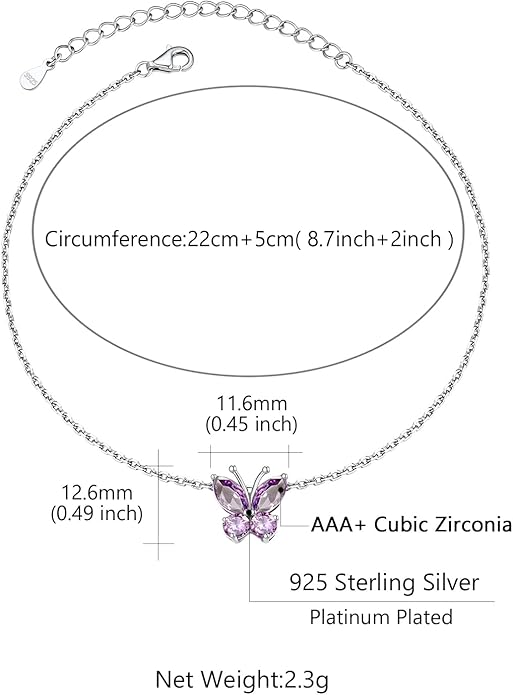 Custom4U Personalized Infinity Ankle Bracelets for Women 925 Sterling Silver Anklet Bracelet Endless Love Symbol Birthstone Charm Adjustable Foot Chain Jewelry Mothers Day Gifts for Mom Wife Women Her