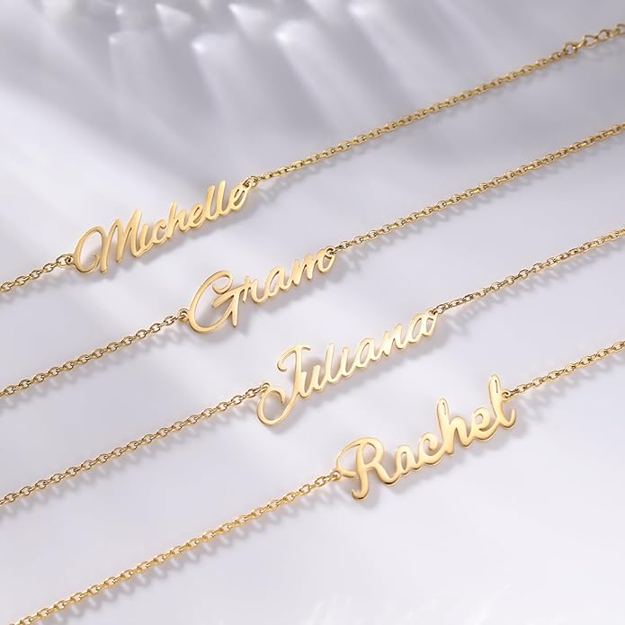 Yofair Ankle Bracelets for Women 18K Gold Plated Custom Gold Name Anklet Personalized Dainty Anklet Bracelet Summer Beach Jewelry for Women