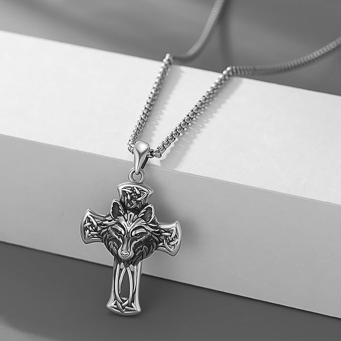 YEESIA Cross Necklace for Men Women 925 Sterling Silver Christian Pendant Religious Jewelry Gift for Men Women.