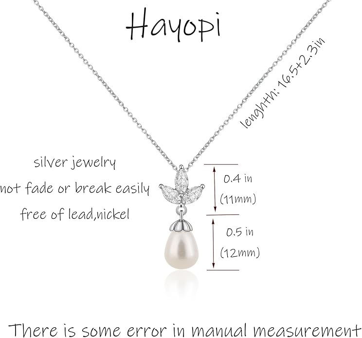 Pearl Necklace for Women Trendy,14k Gold Plated Necklace Dainty Wedding Necklace Small Cute Choker Necklace Beaded Lariat Drop Necklace Vintage Waterproof Jewelry for Women Gold Jewelry Fashion Gifts