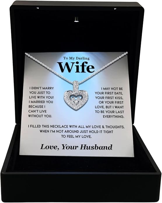 TRYNDI To My Wife Necklace from Husband - Soulmate, Girlfriend, Fiance Gift for Anniversary, Birthday, Christmas, Valentine's Day, Mother's Day - Romantic Wife Christmas Gift ideas