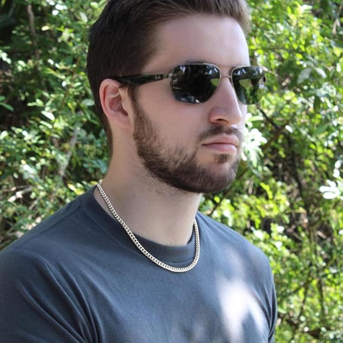 KOLMALK Brother Necklace - Cuban Link Chain Necklace for Men, To My Brother Gift from Sister for Birthday, Anniversary or Christmas