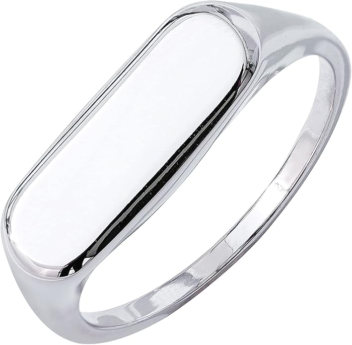 Amazon Essentials 14K Plated Sterling Silver Round Signet Ring