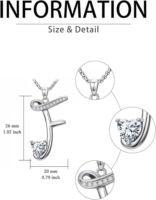 Christmas Gifts for Women Alphabet A to Z Initial Birthstone Pendant Necklaces for Women - 18k White Gold Plated Personalized Name Jewelry Valentine Mothers Day Birthday Gifts for Women Her Girlfriend