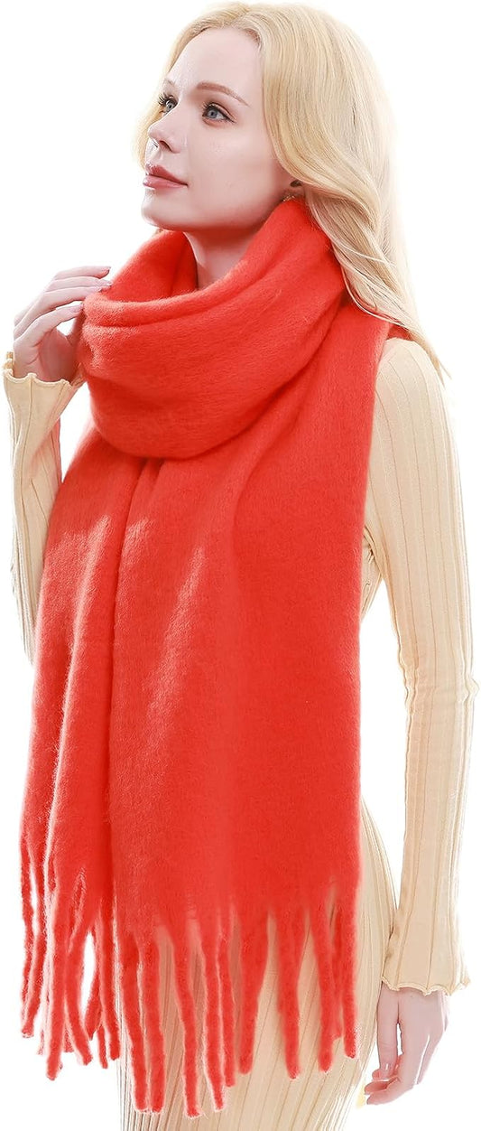 RIIQIICHY Chunky Scarf for Women Winter Warm Thick Scarves Oversized Blanket Scarf