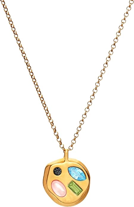 Birthdate 14k Gold Necklace for Women - 16-20in Adjustable 14 Karat Gold Chain with Lobster Clasp - Cadenas de Oro 14k Puro Para Mujer, Ladies Jewelry Birthstone