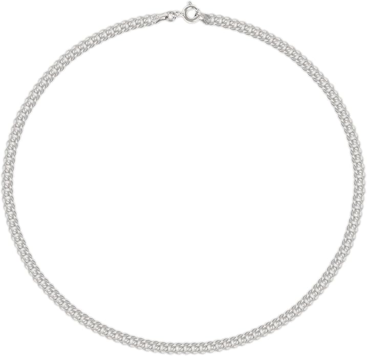 Savlano 925 Sterling Silver Solid Italian Figaro, Rope,Herringbone, Curb, Ball Bead, Snake, Mariner Chain Anklet for Women, Comes in 0.8mm - 5mm With Gift Box