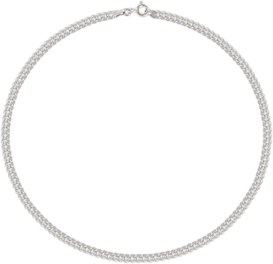 Savlano 925 Sterling Silver Solid Italian Figaro, Rope,Herringbone, Curb, Ball Bead, Snake, Mariner Chain Anklet for Women, Comes in 0.8mm - 5mm With Gift Box
