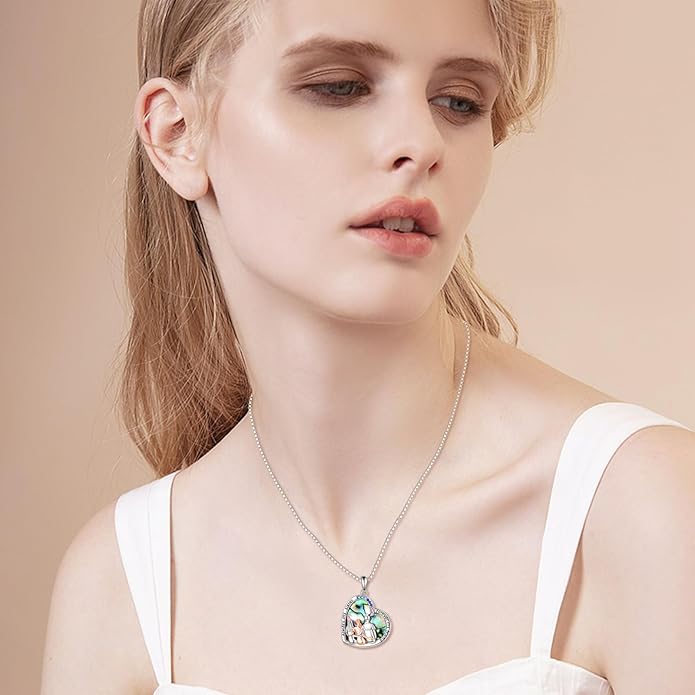 AOBOCO Gifts for Sister 2 3 Sisters Necklace for Women Sterling Silver Sister Crystal Pendant Jewelry Birthday Christmas Gifts for Friend Female Friendship Lasts Forever