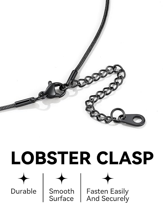 ChainsHouse Snake Chain Necklace for Women 1.2mm, 18-30" Adjustable with 5cm Extender for Pendants Lockets, Rose Gold/Stainless Steel/Black/14K Gold Hypoallergenic Dainty Jewelry Gift