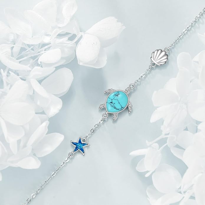 Animal Bracelet for Women 925 Sterling Silver Cat/Dolphin/Turtle/Horse Bracelet Jewelry Gifts