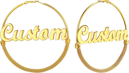 PROSTEEL 30/40/60/80/100mm Chunky Hoop Earrings For Women Gold Plated/Black Stainless Steel Hoops Earrings Statement Jewelry