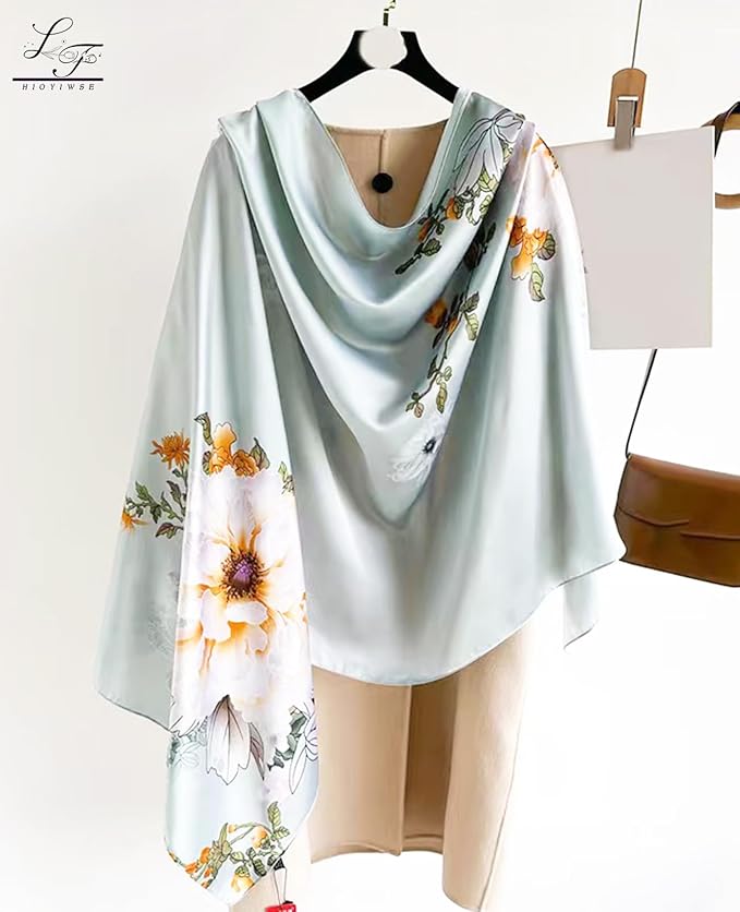 Hioyiwse Shawl Scarf For Women Lightweight Scarves Floral Pattern Formal Evening Dressesformal Shawl Summer Wraps