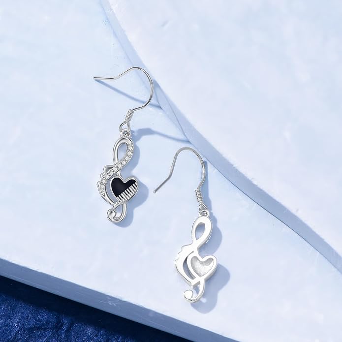 DNA Music/DNA/Piano/Moth/Sunflower/Trumpet Earring 925 Sterling Silver Astronaut/Raccoon/Moth/Sunflower Jewelry for Women