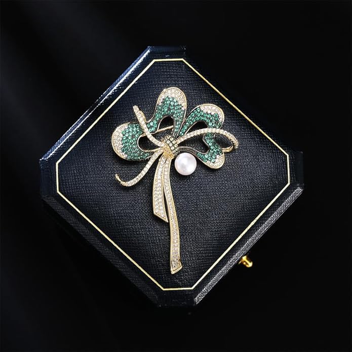 14K Gold Luxury Butterfly Brooch Sparkling Moissanite Accents & Enamel Painted Details, Retro Chic for Cheongsam, Coats & Formal Attire