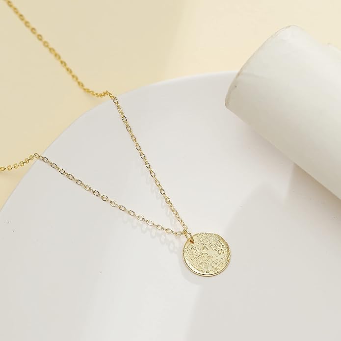 Collner 14K Gold Heart Pendant Necklace for Women Dainty Star Necklace Tiny Evil Eye Choker Necklace Boho Crescent Moon Necklace Minimalist Jewelry
