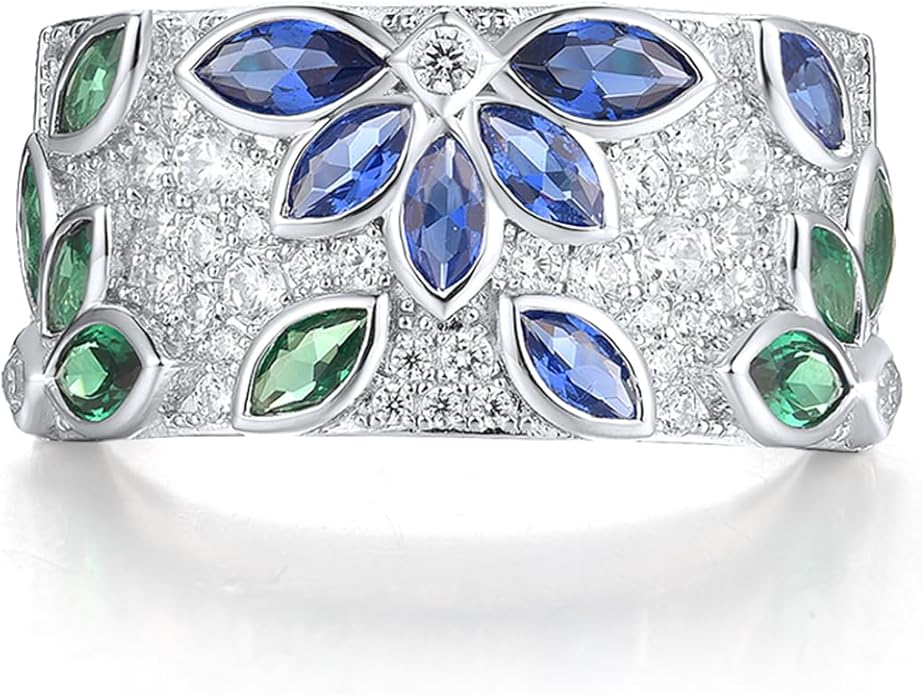 Santuzza 14K Gold Plated Dragonfly Ring Cubic Zirconia 925 Sterling Silver Butterfly Ring