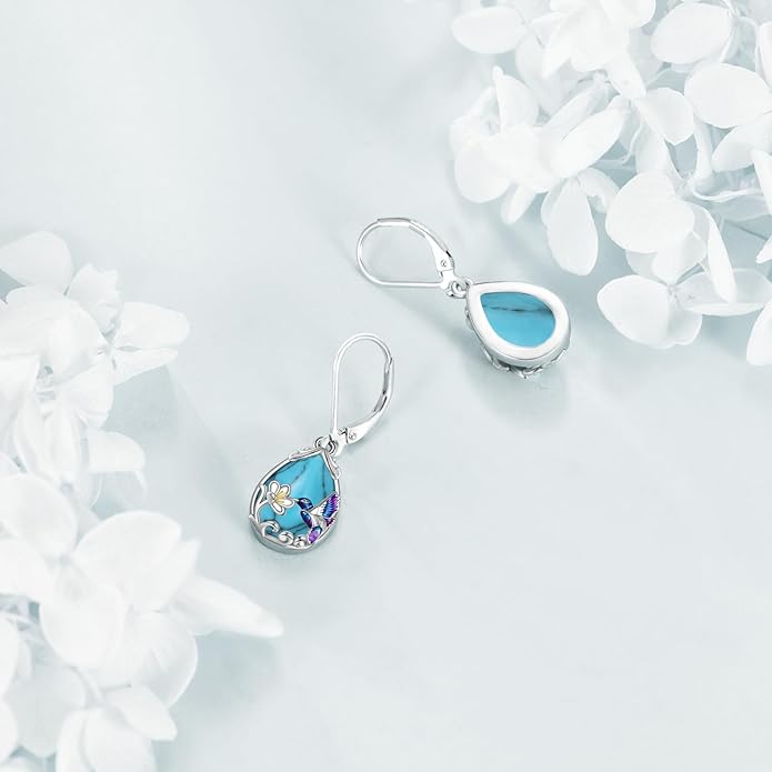 YFN Hummingbird Earrings Bird Dangle 925 Sterling Silver Jewelry Gifts for Women