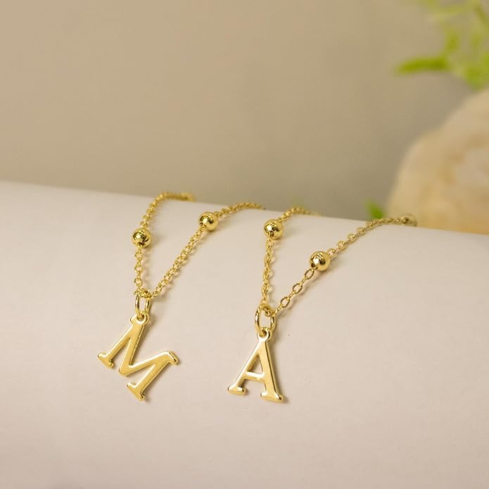 Initial Necklaces for Women, Dainty A-Z Pendant Letter Charm Necklace Personalized Name Necklaces for Women Trendy Jewelry Gift