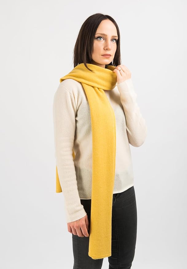 Dalle Piane Cashmere - 100% Cashmere Scarf - Made in Italy - Winter Neck Warmer (14" x 77") - Christmas Gift