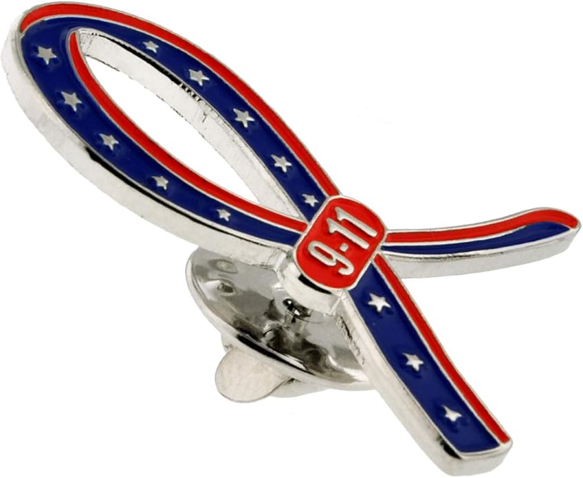 PinMart's 9/11 September 11th Patriotic Twin Towers Lapel Pin – 9/11 Memorabilia and Pentagon Remembrance – Commemorative Enamel Pins for Veterans, Events, Backpacks, Hats - Single or Bulk Packs