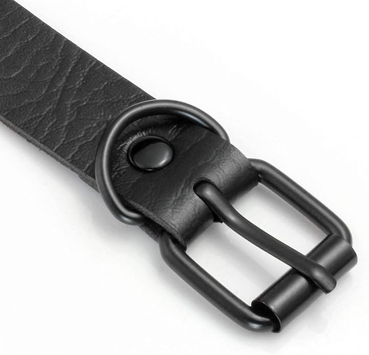 MILAKOO PU Leather Punk Choker Necklaces Circle/Heart Charm Adjustable Collar Necklace for Women