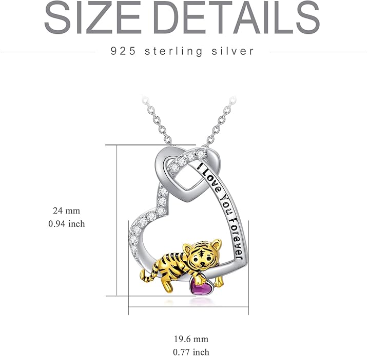 AOBOCO I Love You Forever Elephant/Koala/Sloth Cute Animal Heart Pendant Necklace with Austrian Crystal, Valentines Anniversary Birthday Jewelry Gift for Women