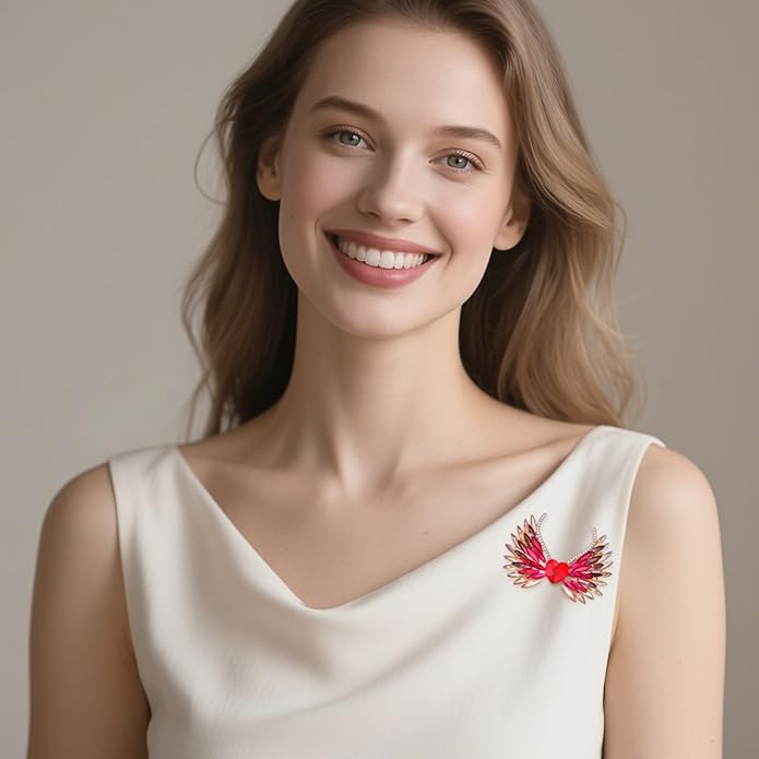 Soumimi Rhinestone Brooch Pin Crystal Brooches for Women Lapel Pin Dress Accessories Birthday Christmas Gift for Wife Mom