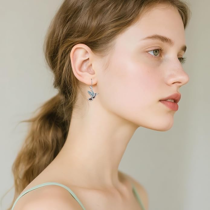 YFN Hummingbird Earrings Bird Dangle 925 Sterling Silver Jewelry Gifts for Women