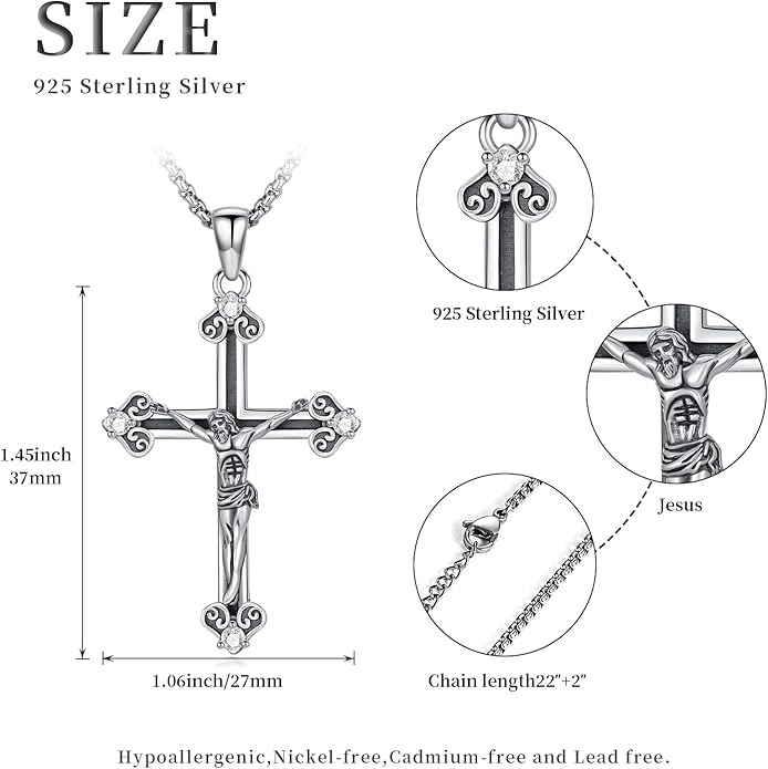 Taioiat Baseball Necklace for Men 925 Sterling Silver Sports Necklace Baseball Cross Necklace Jewelry Gifts for Women Men