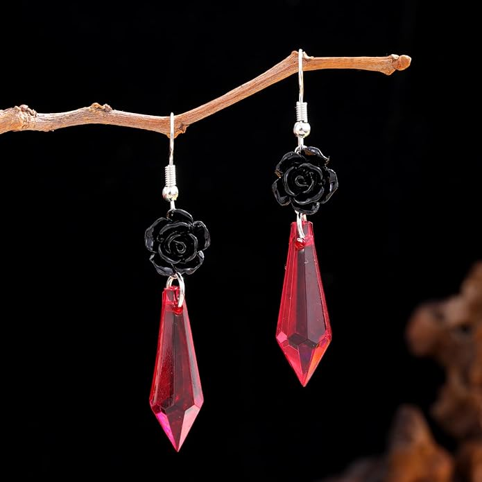 Halloween BOO Ghost Skull Earrings for Women, Gothic Dark Bat Dangle Earrings,Retro Acrylic Cute Lightweight Drop Dangle Earring Jewelry Gifts, Holiday Festive Cosplay Party Decorations Accessories