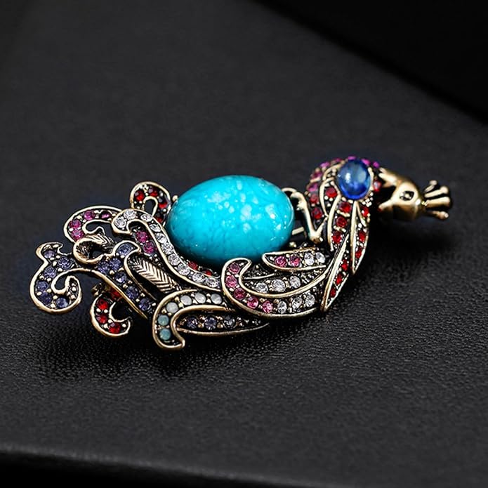 LuvQaze Animal Brooch for Women Men Zirconia Rhinestone Abalone Shell Animal Lapel Pin Christmas Birthday Holiday Gift for Wife Mother Girlfriend Daughter