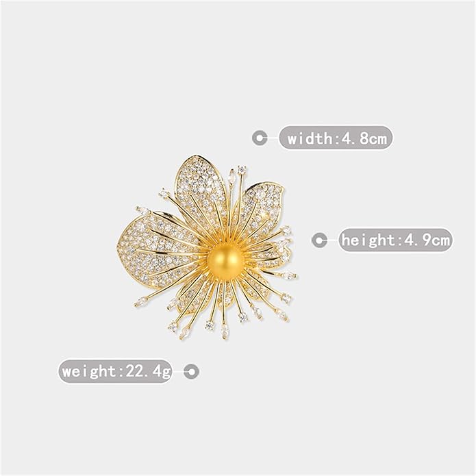 AILONMEI Brooch Pins For Women Fashion, Flower Brooches Jewelry For Women Floral Series Brooches And Pins Designer Lady's Costume