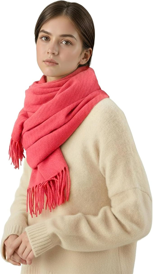 FLEESOFT Winter Wool Scarf Shawl -Thick Oversized Pashmina Shawl Wrap,Soft Warm Winter Scarves,Travel Blanket Scarf for Women