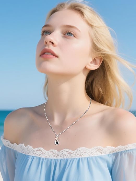 Tahitian Black Pearl Necklace Infinity Gifts for Women Wife Wedding Birthday Anniversary Jewelry Valentines Christmas Day Gifts 925 Sterling Silver