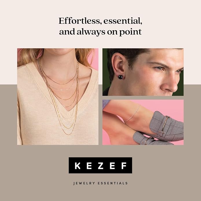 KEZEF Sterling Silver Ball Stud Earrings Hypoallergenic Earrings for Women | Available in Sterling Silver, Rose Gold, or 14K Gold Plated Silver (2mm-10mm)